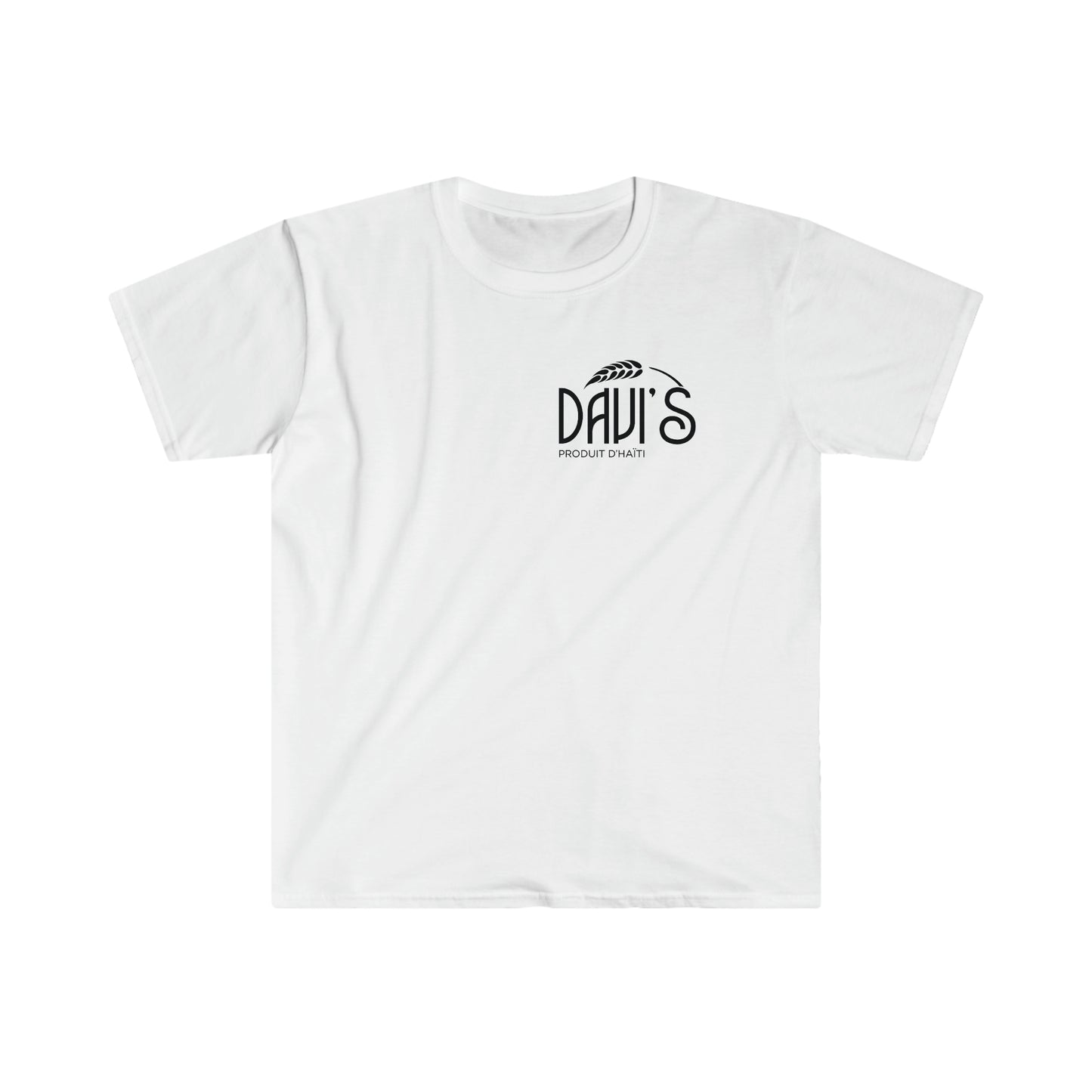 White DAVI’S pocket size T-Shirt Unisex Softstyle